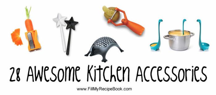 Here are 28 rather awesome accessories to use in the kitchen! We might not NEED some of these, but they are hard resist!