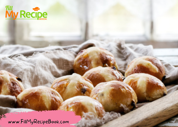 Best Hot Cross Buns recipe to bake for Easter. An easy traditional easter bun recipe with raisins, it is a versatile recipe for fillings.