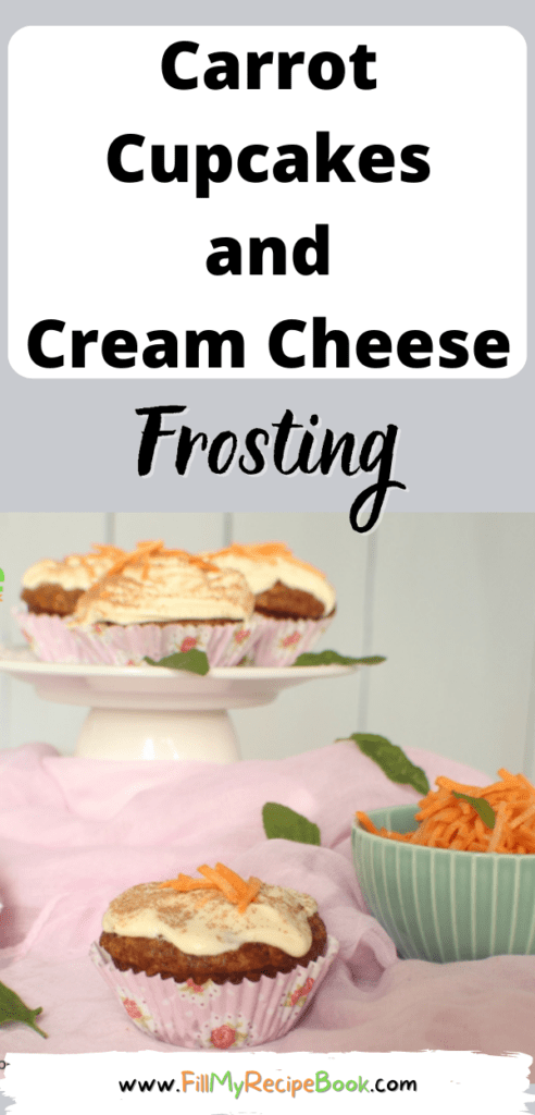 Carrot Cupcakes and Cream Cheese Frosting. Soft and moist scrumptious filled with pineapple and cinnamon with dash of cocoa dusted on top .