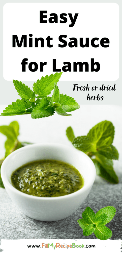 Easy Mint Sauce for Lamb recipe ideas to create at home that uses only 3 ingredients and simple, goes with lamb and other meat very well.