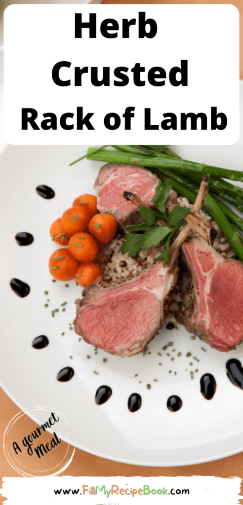 Herb Crusted Rack of Lamb Recipe for Upscale Dining. This exquisite dish features a lightly pan-seared rack of lamb, seasoned and coated in a flavorful Parmesan, herb crust, then baked in the oven to achieve perfection.
