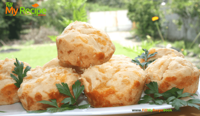 Tasty homemade Sugar Free Cheese Scones Recipe idea. Olive oil or butter used, an easy savory oven bake in a muffin pan with filling ideas.
