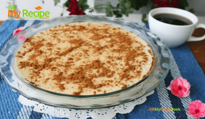 Best Homemade Milk Tart a no bake recipe,  made with biscuit base with butter and cinnamon, is so yummy for a dessert or tea time treat.
