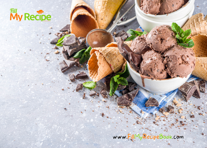 Creamy Chocolate Ice Cream Recipe that is an easy 3 ingredient homemade frozen dessert and a no chum recipe blended to thickness to enjoy.