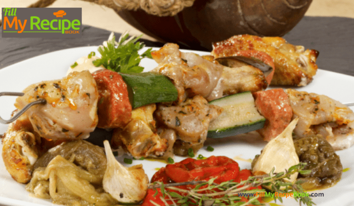 Grilled Honey Mustard Chicken Kebabs or sosatie recipe. Easy idea for grilling on a braai or barbecue, a homemade honey mustard marinade.