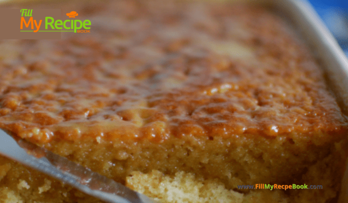 Easy Malva Pudding and Sauce recipe. Best South African family dessert idea, oven baked with a sauce, or served with homemade custard.