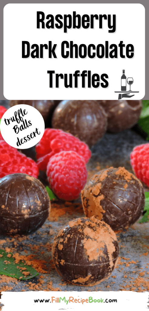 Raspberry Dark Chocolate Truffles. A no bake recipe to easily make with freeze dried and powdered raspberries, dark chocolate rolled in cocoa.