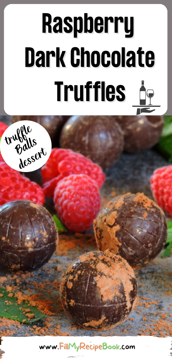 Raspberry Dark Chocolate Truffles. A no bake recipe to easily make with freeze dried and powdered raspberries, dark chocolate rolled in cocoa.