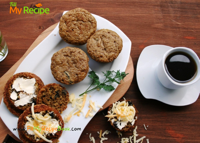 Breakfast Banana Muffins Recipe idea. Baked with ripe mashed banana for a easy healthy brunch or tea snack, full of protein and fiber. extra added ingredients of your choice, such as raisins and cinnamon or dates.  A good start to the day.