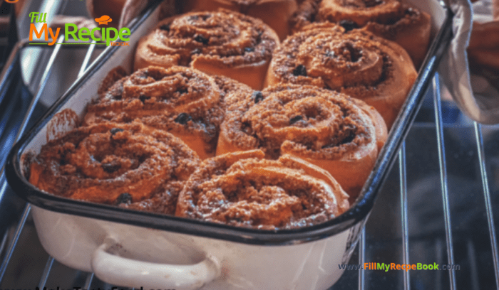 Easy Homemade Cinnamon Rolls recipe idea. Bake these tasty cinnamon, sugar filled rolls or buns for breakfast, brunch with flavored icing.