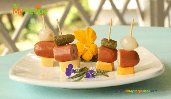 Easy Toothpick Vienna Cheese Appetizer recipe ideas for a no bake get togethers or party and family. A bite size cold finger food for snacks.