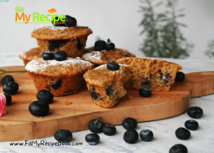 Tasty Banana Blueberry Muffins Recipe. Best taste of homemade banana muffins just sweet enough made with buttermilk to enrich the taste.