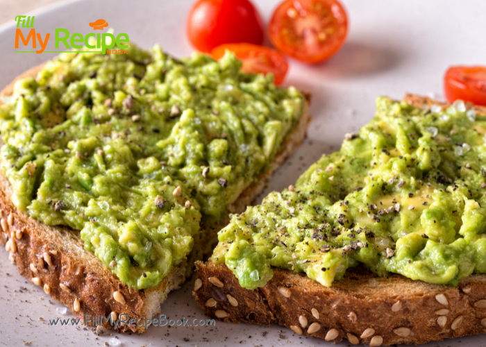 Avocado on whole wheat Toast for Breakfast. Easy ways to make a healthy breakfast with avocado on toast, either egg or plain which is scrumptious on a toasted whole wheat bread.