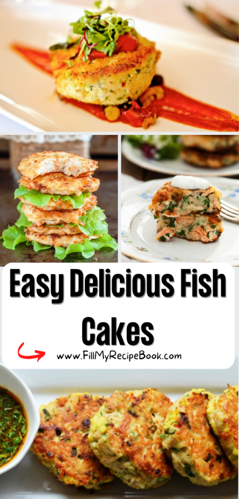 Easy Delicious Fish Cakes recipe ideas. Easy homemade fish cakes from scratch to make for a meal or as side dish with various seafoods.