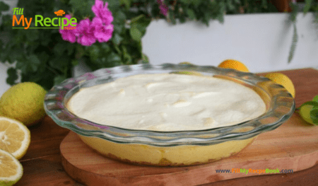 Easy Lemon Meringue Tart recipe. A biscuit base, condensed milk and fresh squeezed lemon juice and with meringue as a oven baked dessert.