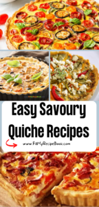 Easy Savoury Quiche Recipes ideas to bake with the least of effort. Crustless or pastry base with meats, vegetables fillings, a healthy meal.