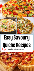 Easy Savoury Quiche Recipes ideas to bake with the least of effort. Crustless or pastry base with meats, vegetables fillings, a healthy meal.