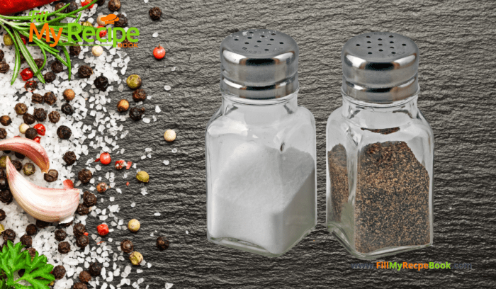salt and pepper ingredients for the scrambled eggs breakfast