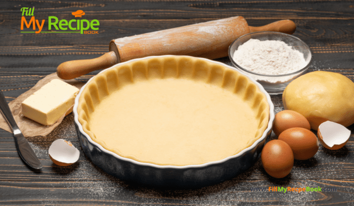 Easy Shortbread crust Pastry recipe for Tarts or Pies and cheesecakes and other. A great dough idea to bake for desserts to add fillings on.