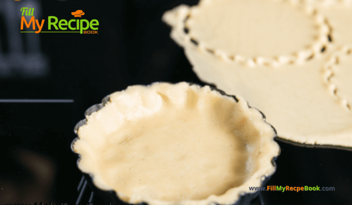 Easy Shortbread crust Pastry recipe for Tarts or Pies and cheesecakes and other. A great dough idea to bake for desserts to add fillings on.