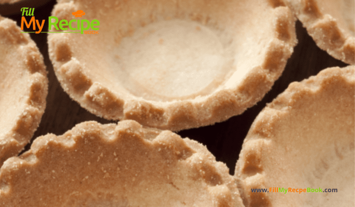 Easy Shortbread crust Pastry recipe for Tarts or Pies and cheesecakes and other. A great dough idea to bake for desserts to add fillings on.