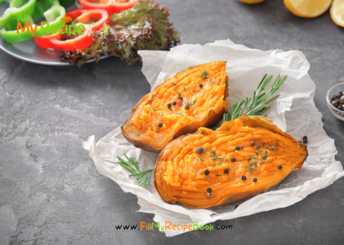 Foiled Sweet Potato on Coals or barbecue recipe. Easy warm side dish for a braai on coals that is wrapped in foil and cooked with your meats.
