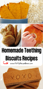 DIY Homemade Teething Biscuits Recipes. Healthy baby rusks or crackers. Grain, sugar, gluten free, with sweet potato, banana, oats.