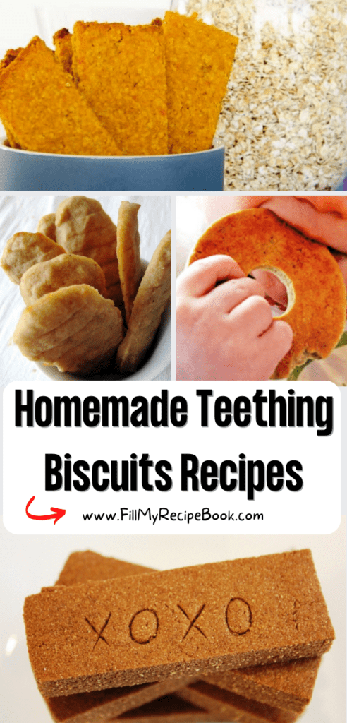 DIY Homemade Teething Biscuits Recipes. Healthy baby rusks or crackers. Grain, sugar, gluten free, with sweet potato, banana, oats.