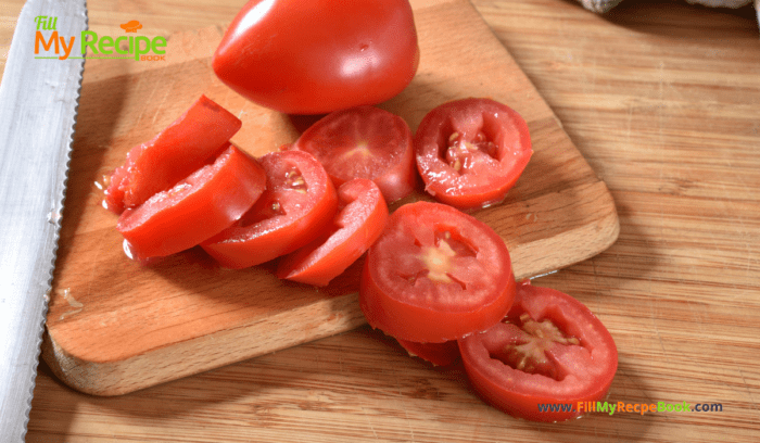 roma tomatoes, Mini BLT Toothpick Appetizers recipe idea for a party. Great finger food sandwich that are a one bite savory appetizer on toothpick skewers.