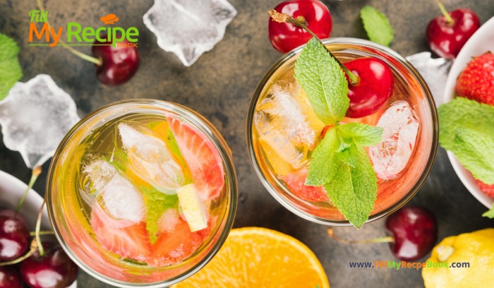 Healthy Infused Fruit Water Recipe that doubles as a detox and a refreshing fruity cold drink on hot days. An easy recipe with fresh fruit.