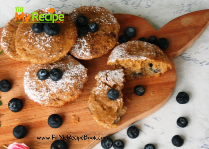 Tasty Banana Blueberry Muffins Recipe. Best taste of homemade banana muffins just sweet enough made with buttermilk to enrich the taste.