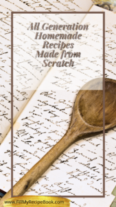 Recipes that come from generations of family kitchens and friends. Tried and tested with good fresh ingredients that makes tasty food. Fill my recipe book with these amazing recipes.