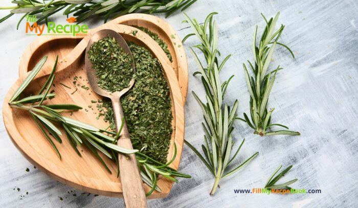 fresh and dried rosemary