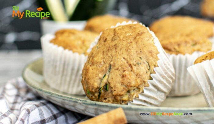 Lemon Zucchini Muffins Gluten Free recipe. The best healthy muffin with bananas and almond butter, zucchinis for a snack or dessert.