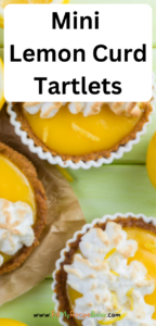 Mini Lemon Curd Tartlets recipe for a fine dinning dessert. A tasty shortbread crust decorated with a easy fancy meringue piped topping.