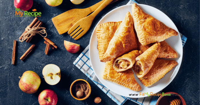 Puff Pastry Apple Turnovers recipe idea made from scratch for a dessert. So easy with store bought pastry, fresh apples and a quick oven bake.
