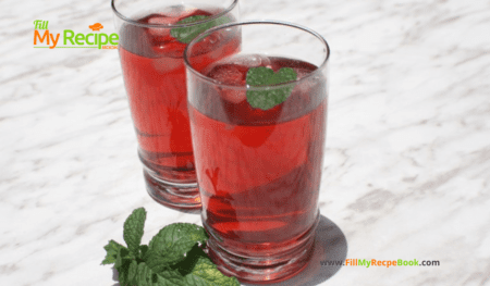 Simple Fruity Iced Tea Recipe made with tropical red fruit tea. Simply brew with an ice tea maker or leave the tea bags to draw its easy.