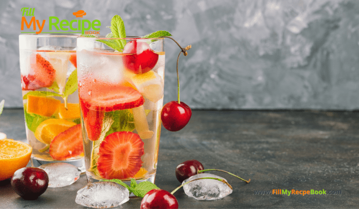 Healthy Infused Fruit Water Recipe that doubles as a detox and a refreshing fruity cold drink on hot days. An easy recipe with fresh fruit.