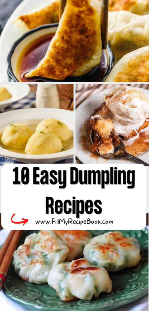 10 Easy Dumpling Recipes ideas to create. Homemade soup matzo dumpling balls and German and Asian dumplings with instant pot recipe.