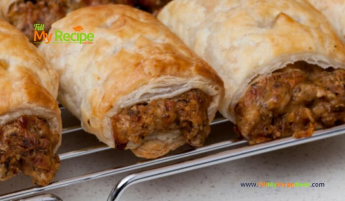 Mini Puff Pastry Sausage Rolls Recipe. Easy homemade oven baked sausage rolls, a meal or appetizer and even a snack with versatile fillings.