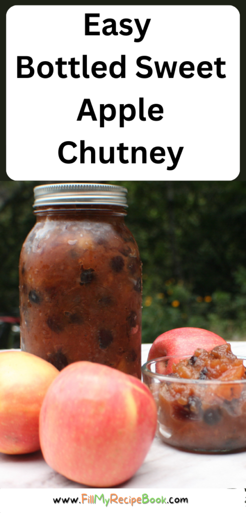 Easy Bottled Sweet Apple chutney Recipe. Homemade bottled or canned apple chutney When life gives you apples in apple season.