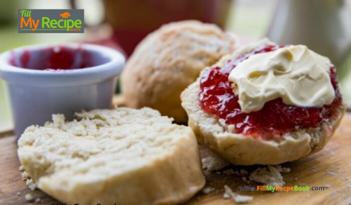 Easy Plain Scone Recipe. The best simple basic recipe mix that make the best delicious tea time snack or dessert with jam and cream.
