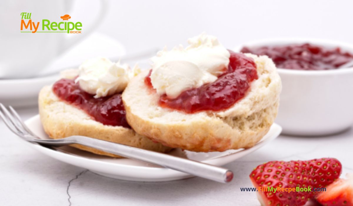 Easy Plain Scone Recipe. The best simple basic recipe mix that make the best delicious tea time snack or dessert with jam and cream.