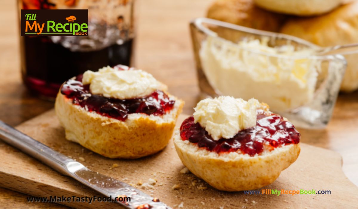 Easy Plain Scone Recipe. The best simple basic recipe mix that make the best delicious tea time snack or dessert with jam and cream.