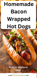 Homemade Bacon Wrapped Hot Dogs recipe that is quick and filling for weekend lunches. Sauté the bacon and vienna for a flavorful meal.