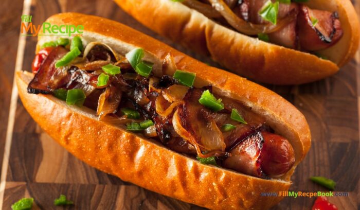 Homemade Bacon Wrapped Hot Dogs recipe that is quick and filling for weekend lunches. Sauté the bacon and vienna for a flavorful meal.