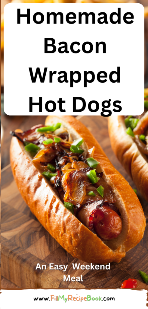 Homemade Bacon Wrapped Hot Dogs recipe that is quick and filling for weekend lunches. Sauté the bacon and vienna for a flavorful meal.