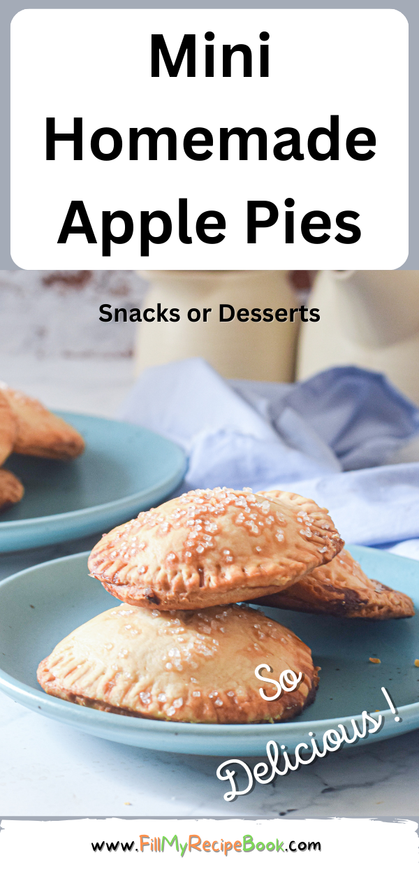 Mini Homemade Apple Pies recipes. Have some apples needing to be used. Make this apple pie fillings, with puff pastry dough.