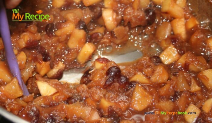 Tasty Homemade Pear Chutney Recipe. An easy basic recipe idea for the best canned or bottled fresh apple and pear chutney to store.