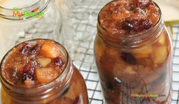Tasty Homemade Pear Chutney Recipe. An easy basic recipe idea for the best canned or bottled fresh apple and pear chutney to store.